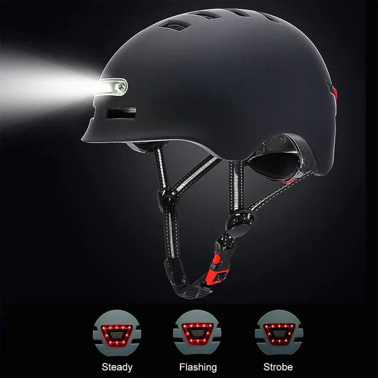Electric Scooter Helmet with LED Light